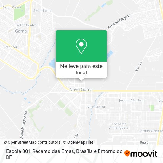 Escola 301 Recanto das Emas mapa