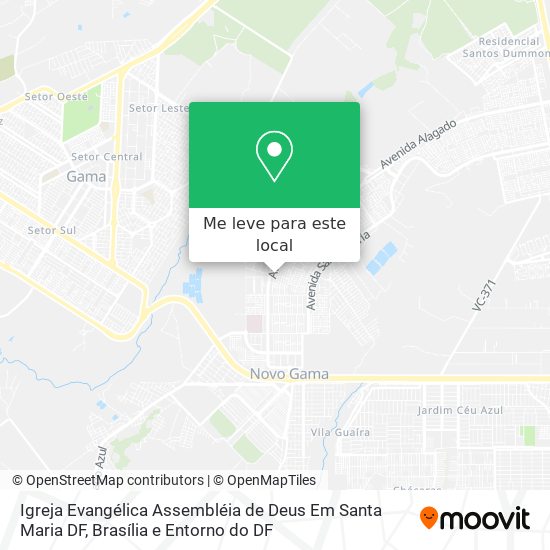 Igreja Evangélica Assembléia de Deus Em Santa Maria DF mapa
