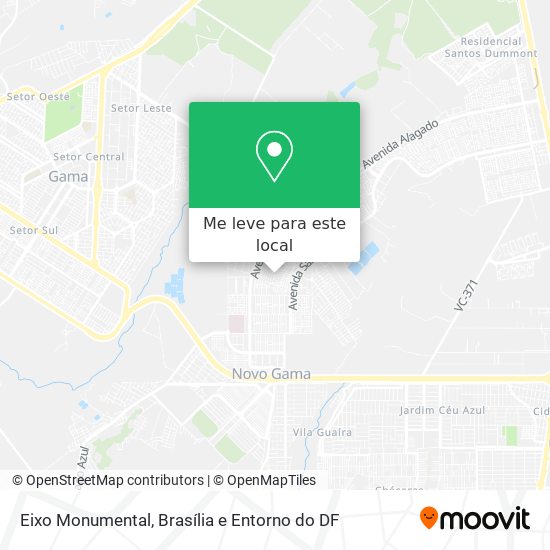 Eixo Monumental mapa