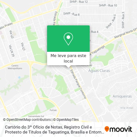 Cartório do 3º Ofício de Notas, Registro Civil e Protesto de Titulos de Taguatinga mapa