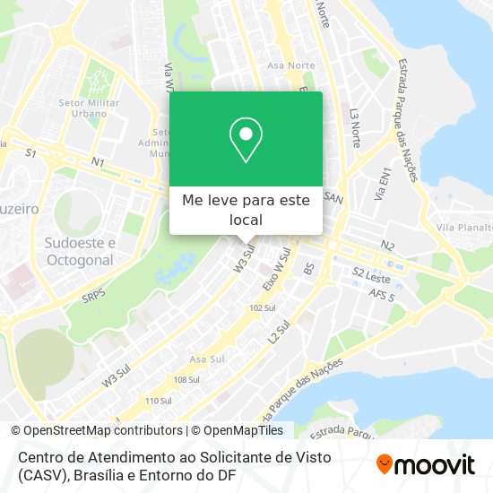 Centro de Atendimento ao Solicitante de Visto (CASV) mapa