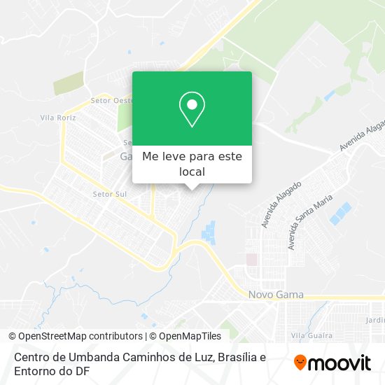 Centro de Umbanda Caminhos de Luz mapa