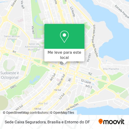 Sede Caixa Seguradora mapa