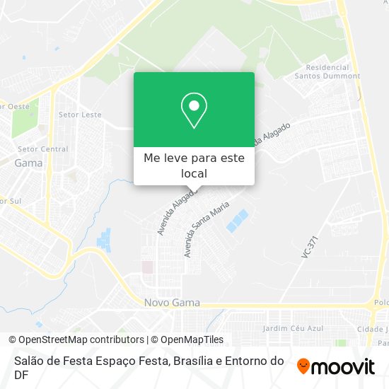 Salão de Festa Espaço Festa mapa