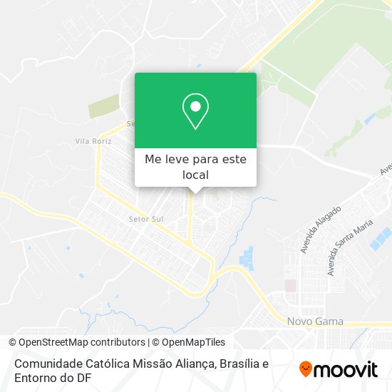 Comunidade Católica Missão Aliança mapa