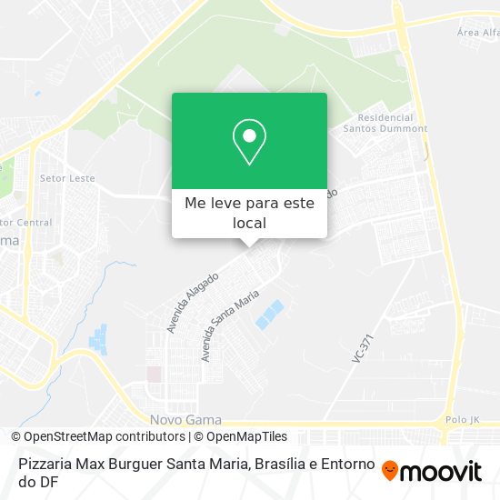 Pizzaria Max Burguer Santa Maria mapa