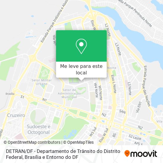 DETRAN / DF - Departamento de Trânsito do Distrito Federal mapa