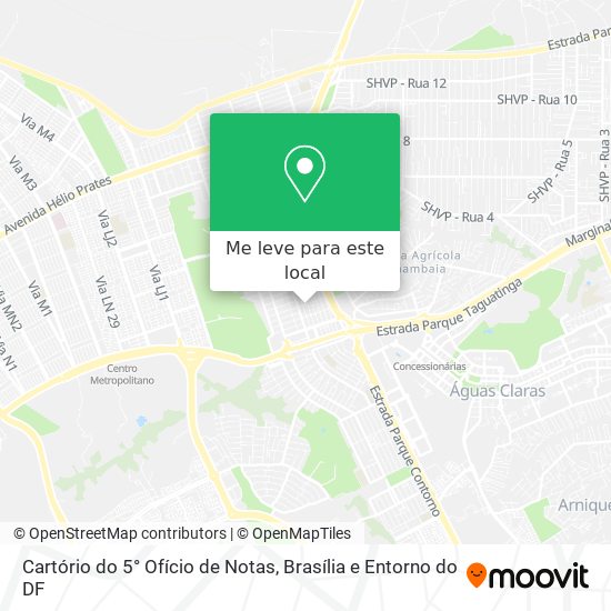 Cartório do 5° Ofício de Notas mapa