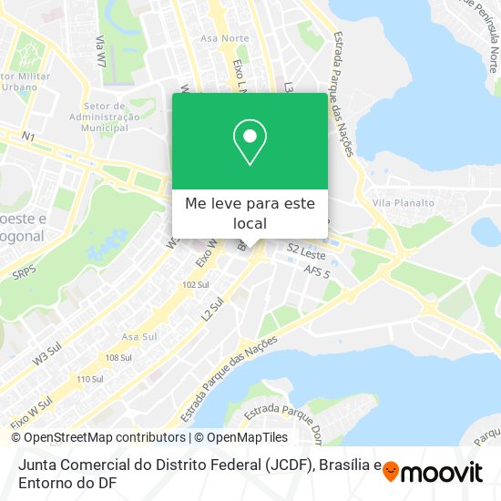 Junta Comercial do Distrito Federal (JCDF) mapa