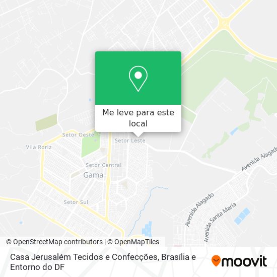 Casa Jerusalém Tecidos e Confecções mapa