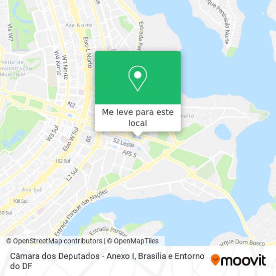Câmara dos Deputados - Anexo I mapa