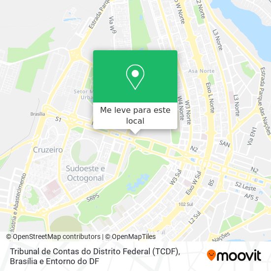 Tribunal de Contas do Distrito Federal (TCDF) mapa