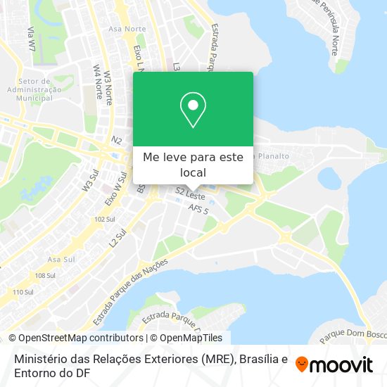 Ministério das Relações Exteriores (MRE) mapa