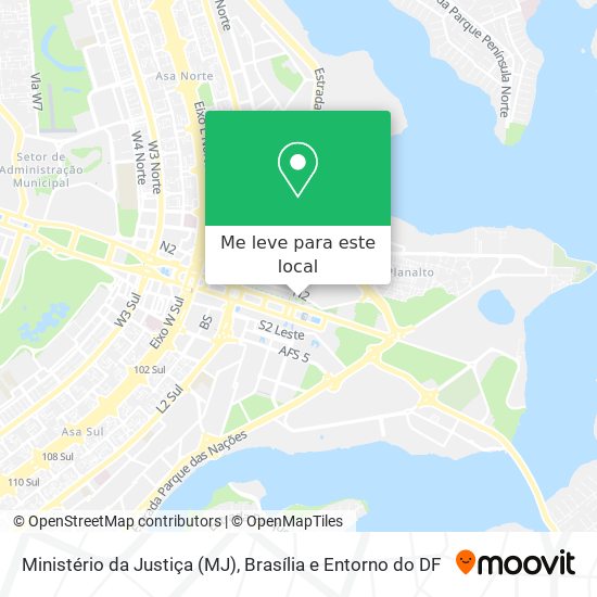 Ministério da Justiça (MJ) mapa
