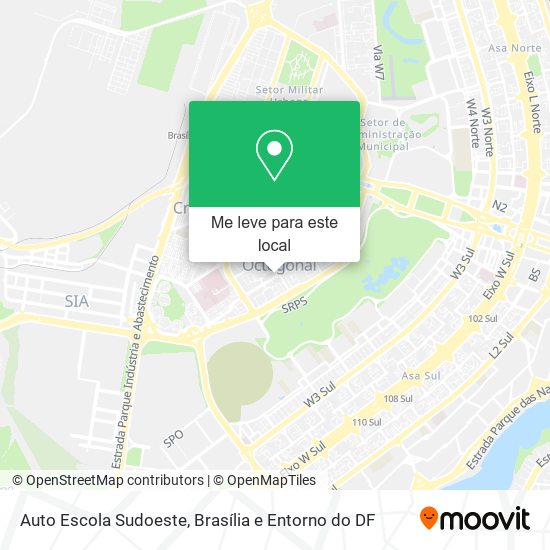 Auto Escola Sudoeste mapa