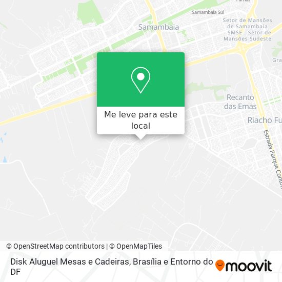 Disk Aluguel Mesas e Cadeiras mapa