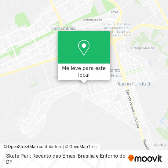 Skate Park Recanto das Emas mapa