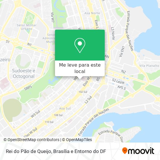 Rei do Pão de Queijo mapa