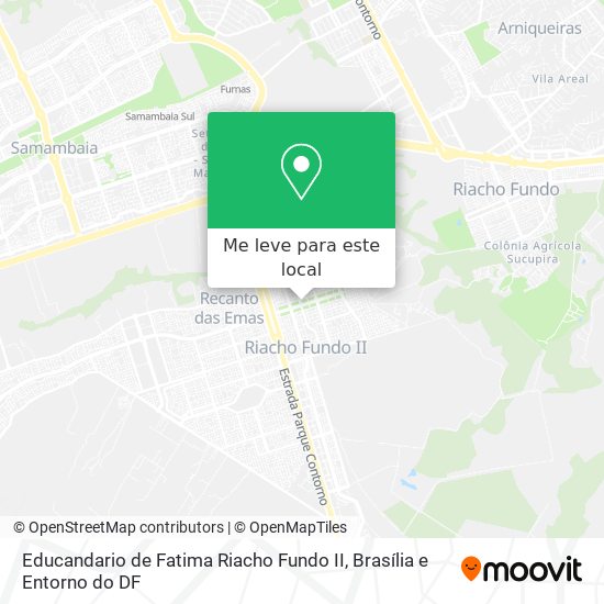 Educandario de Fatima Riacho Fundo II mapa
