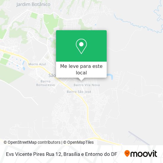 Evs Vicente Pires Rua 12 mapa