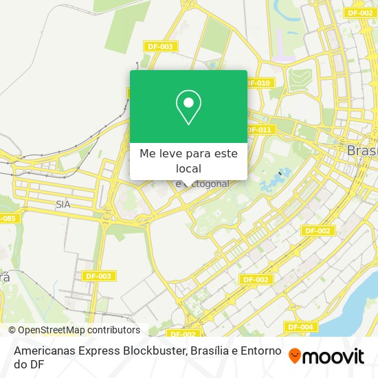 Americanas Express Blockbuster mapa