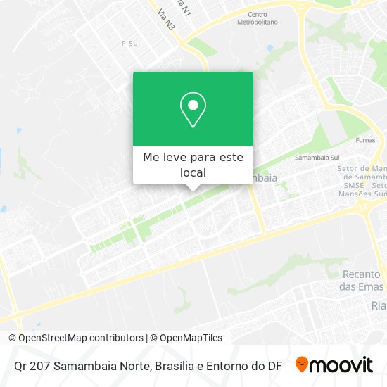 Qr 207 Samambaia Norte mapa