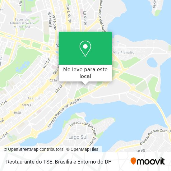 Restaurante do TSE mapa