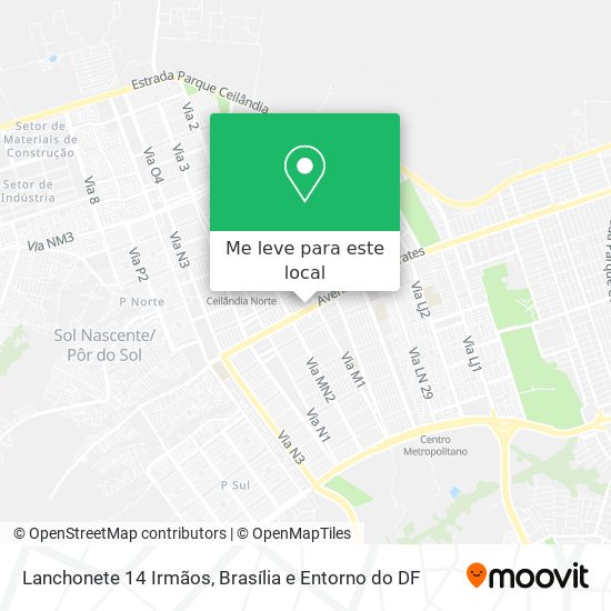 Lanchonete 14 Irmãos mapa