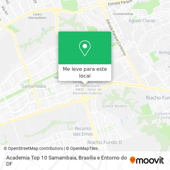 Academia Top 10 Samambaia mapa