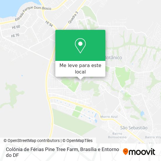 Colônia de Férias Pine Tree Farm mapa