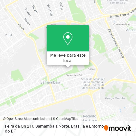 Feira da Qn 210 Samambaia Norte mapa