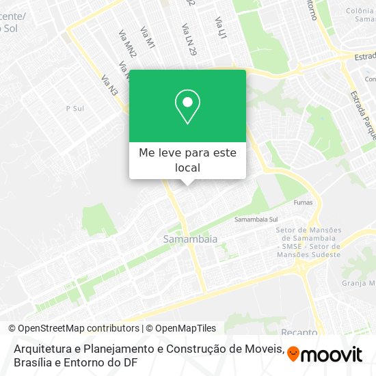 Arquitetura e Planejamento e Construção de Moveis mapa