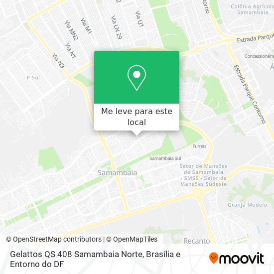 Gelattos QS 408 Samambaia Norte mapa