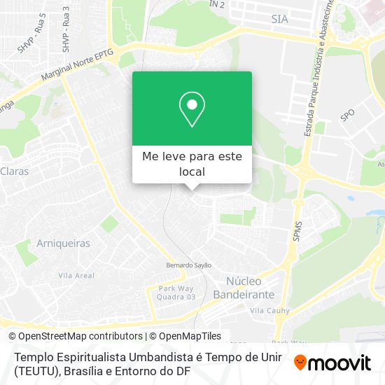 Templo Espiritualista Umbandista é Tempo de Unir (TEUTU) mapa