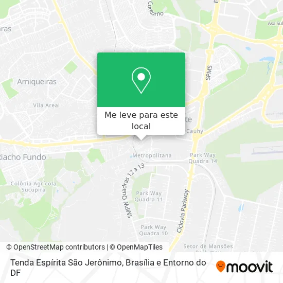 Tenda Espírita São Jerônimo mapa