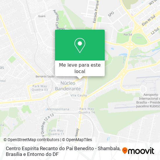 Centro Espírita Recanto do Pai Benedito - Shambala mapa