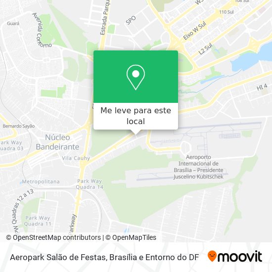 Aeropark Salão de Festas mapa