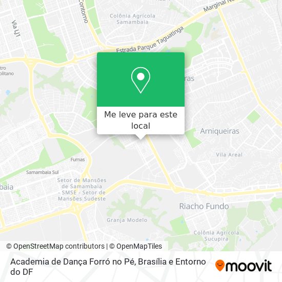 Academia de Dança Forró no Pé mapa