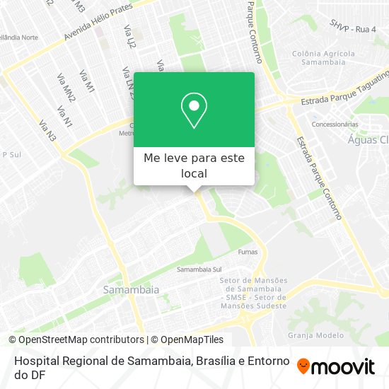Hospital Regional de Samambaia mapa