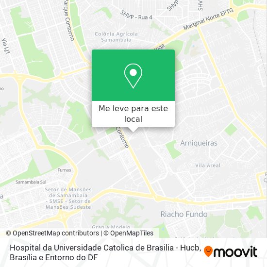 Hospital da Universidade Catolica de Brasilia - Hucb mapa
