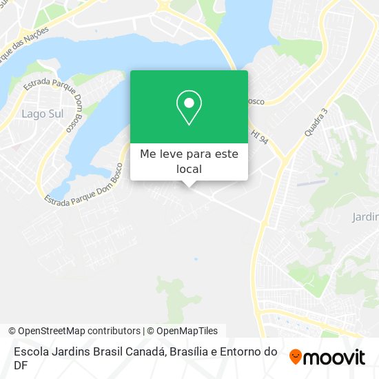 Escola Jardins Brasil Canadá mapa