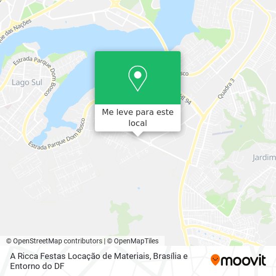 A Ricca Festas Locação de Materiais mapa