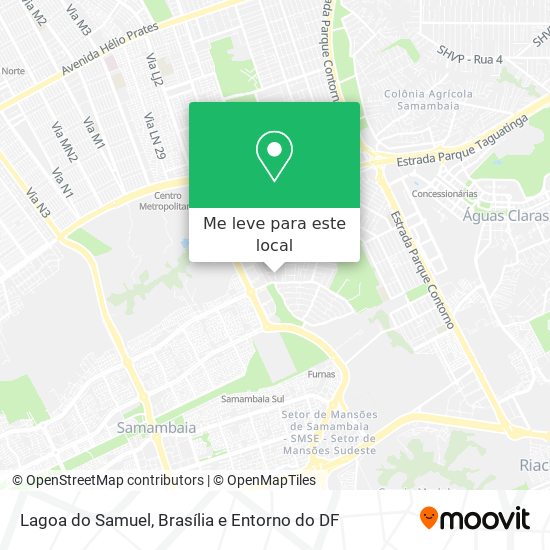 Lagoa do Samuel mapa