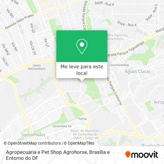 Agropecuária e Pet Shop Agrohorse mapa