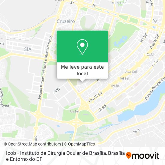 Icob - Instituto de Cirurgia Ocular de Brasília mapa