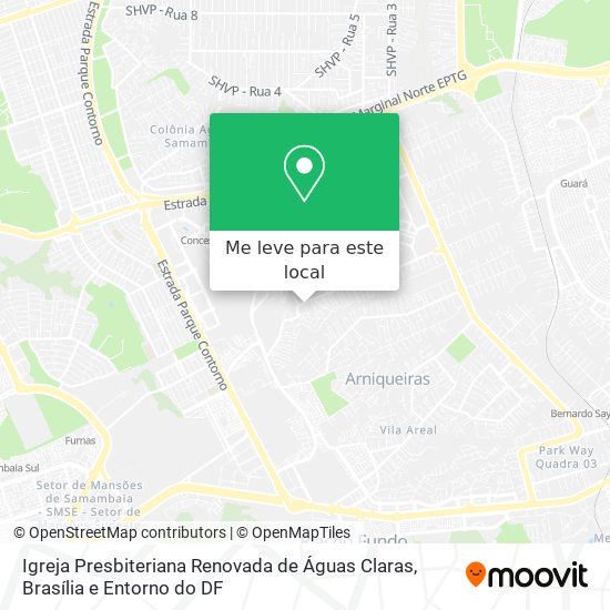 Igreja Presbiteriana Renovada de Águas Claras mapa