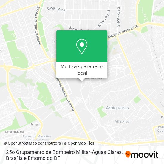 25o Grupamento de Bombeiro Militar-Águas Claras mapa