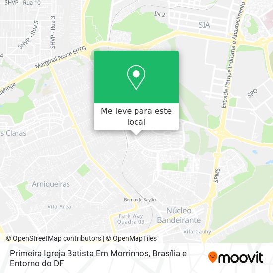 Primeira Igreja Batista Em Morrinhos mapa