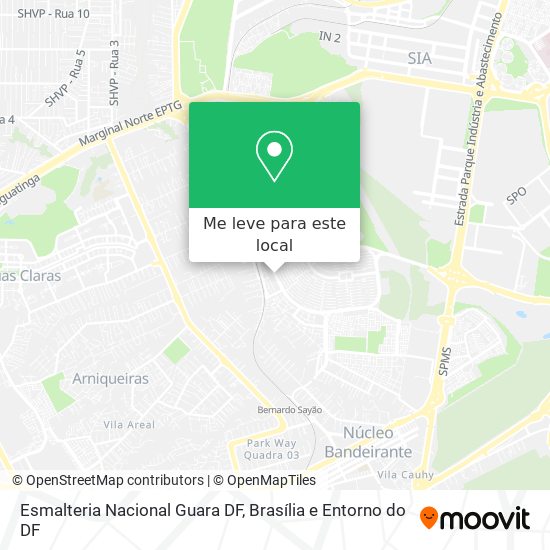 Esmalteria Nacional Guara DF mapa