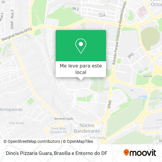 Dino's Pizzaria Guara mapa
